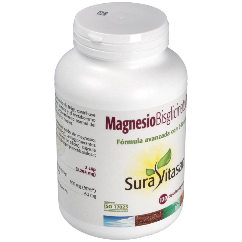 Magnesio Bisglicinato Plus 120 Cápsulas - Sura Vitasan