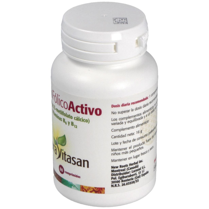 Ácido Fólico Activo 60caps - Sura Vitasan