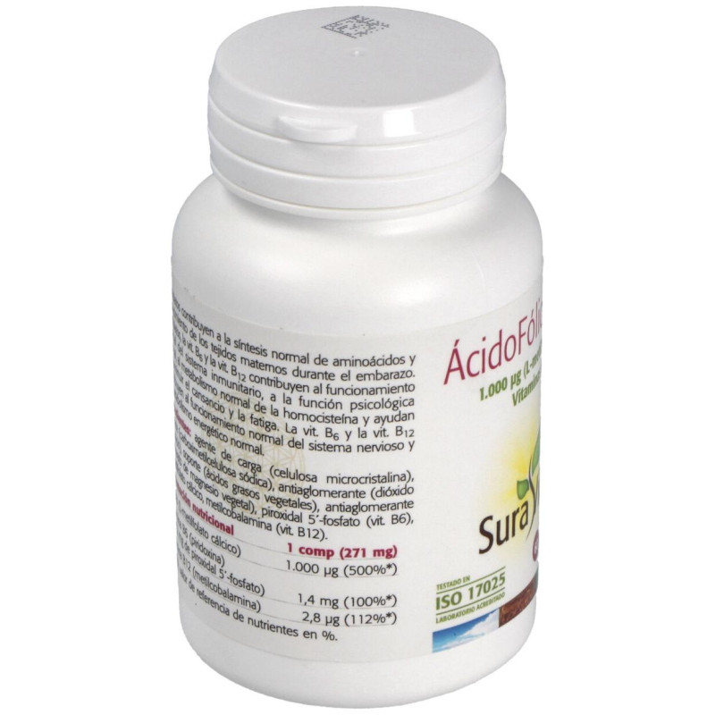 Ácido Fólico Activo 60caps - Sura Vitasan