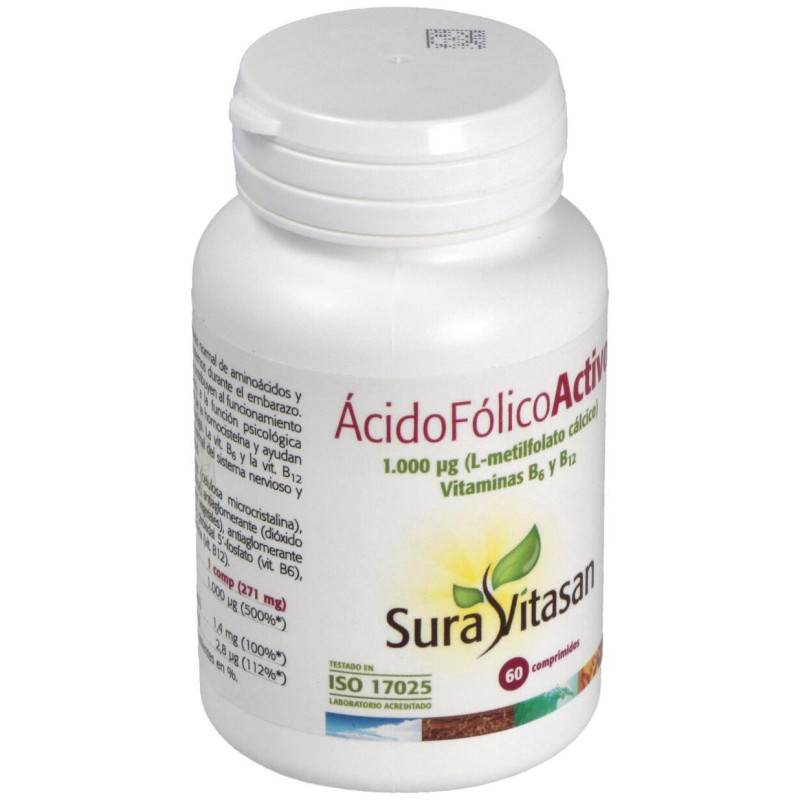 Ácido Fólico Activo 60caps - Sura Vitasan