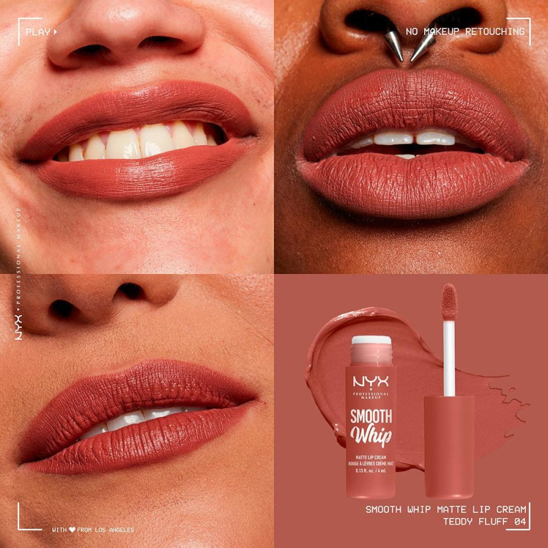 Smooth Whipe Matte Lip Cream 04 Teddy Fluff 4ml - Nyx
