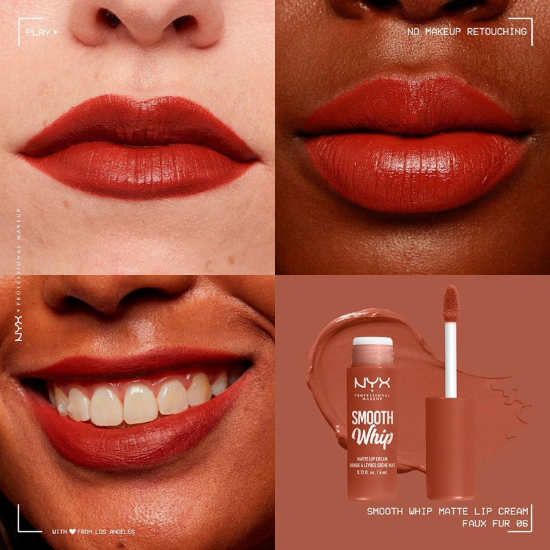 Smooth Whipe Matte Lip Cream 06 Faux Fur 4ml - Nyx