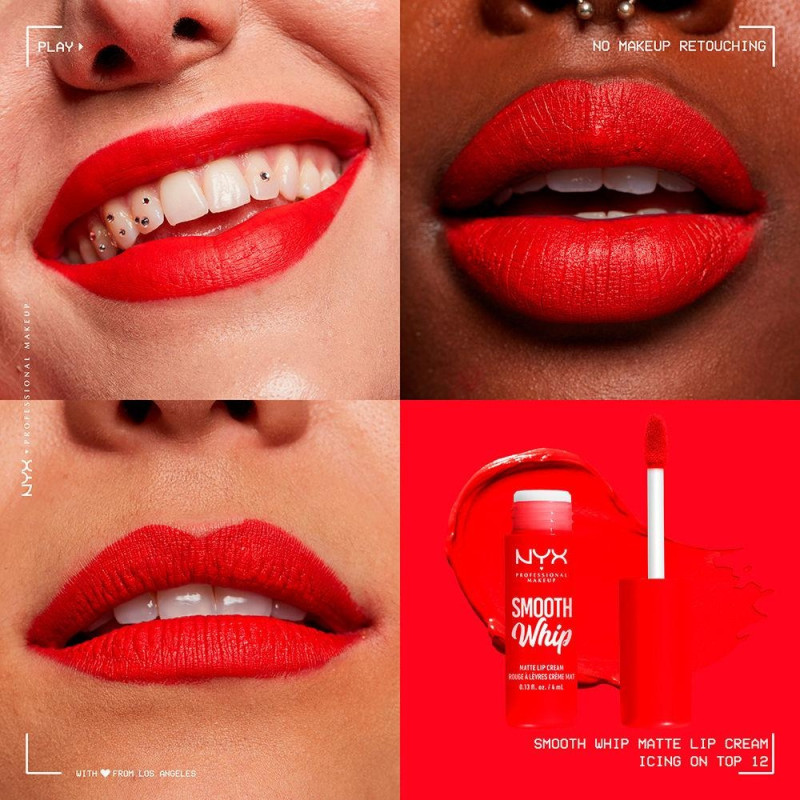 Nyx Smooth Whipe Matte Lip Cream 12 Icing On Top 4Ml