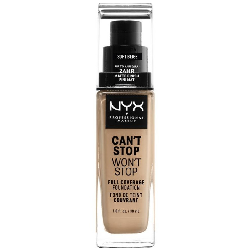 Can't Stop Won't Stop Full Coverage Foundation Soft Beige - Nyx
