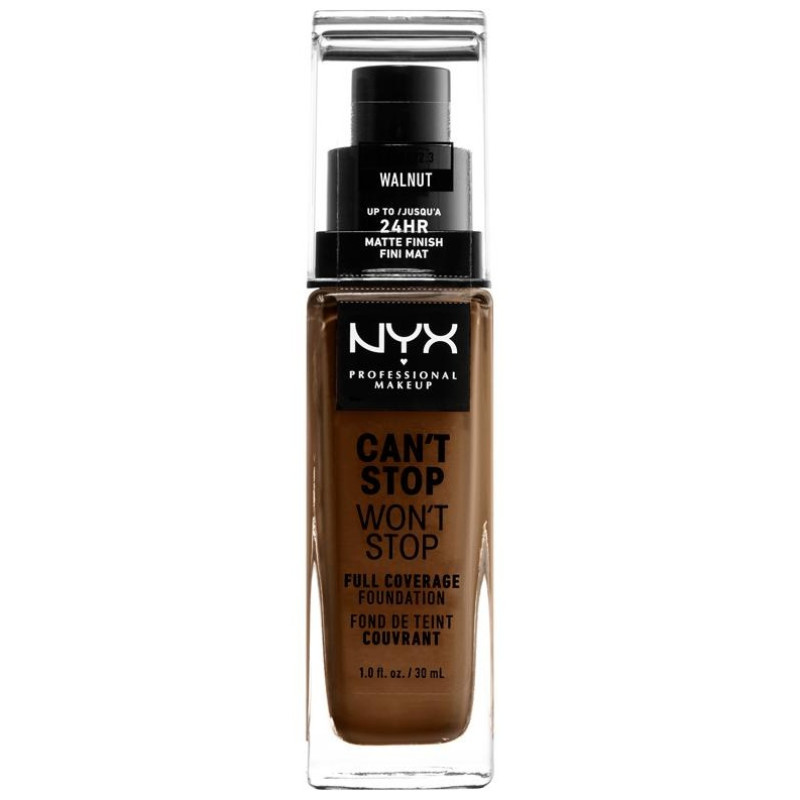 Can't Stop Won't Stop Full Coverage Foundation Walnut 30 ml - Nyx