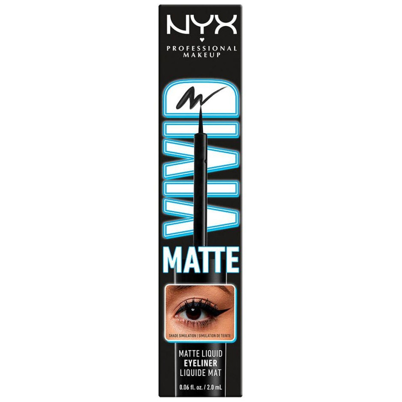 Vivid Matte Liquid Liner Black 2ml - Nyx
