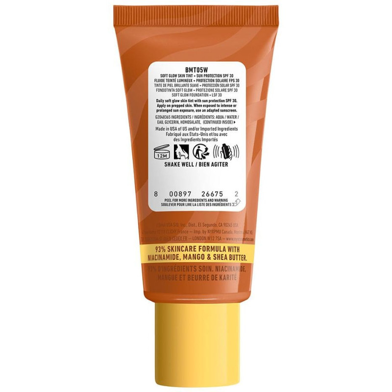 Buttermelt Glaze Protector Solar Tint + spf30 05 - Chai Butta 30 ml - Nyx Professional Make Up