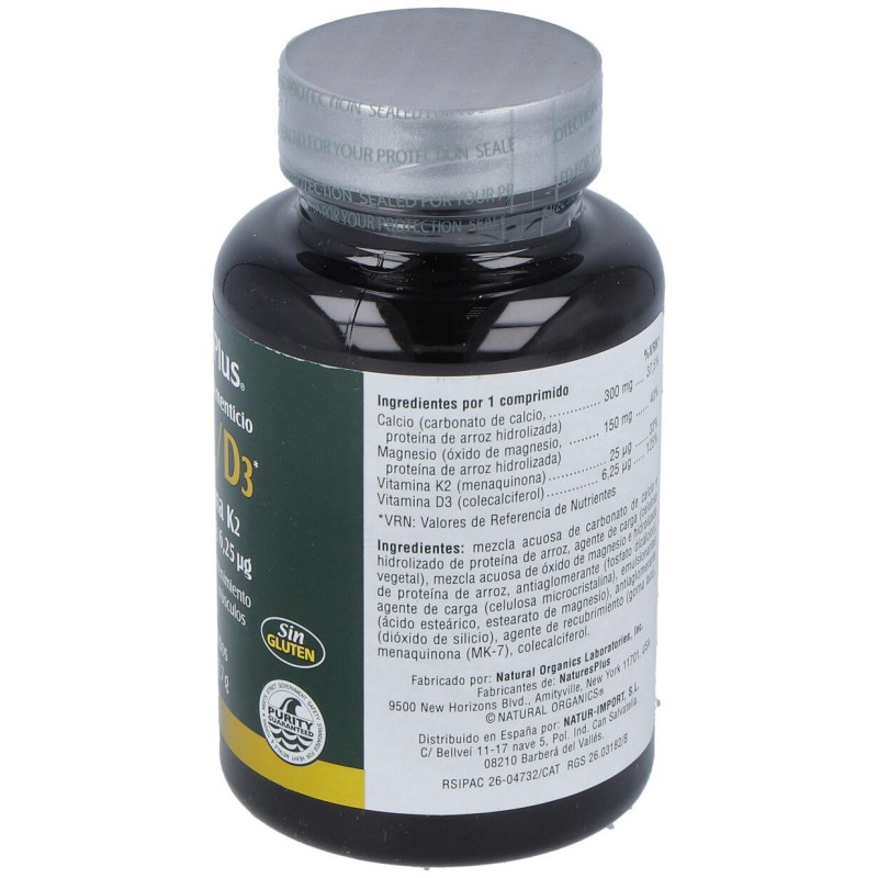 Ca/mg/d3+k2 30comp. 2 - Natures Plus