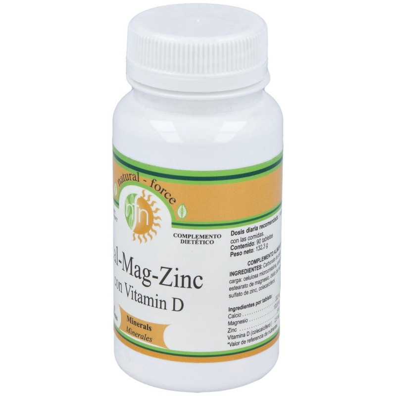 Natural Force Calcium Magnesium Zinc Vitamina D 90caps - Nutri-force