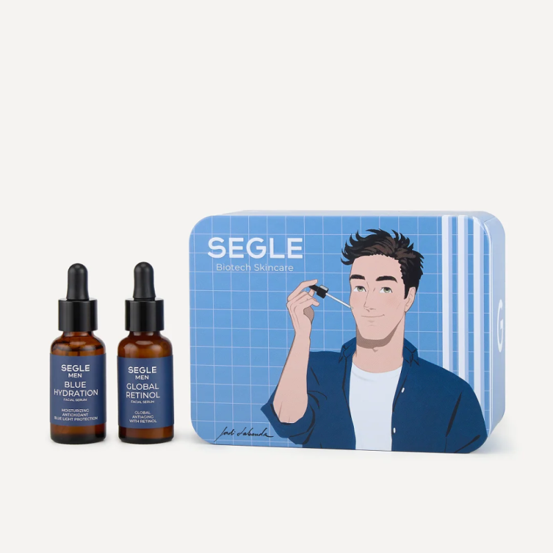 Cofre Men: Blue Hidration Serum, 30 ml. + Global Retinol Serum, 30 ml. - Segle Clinical