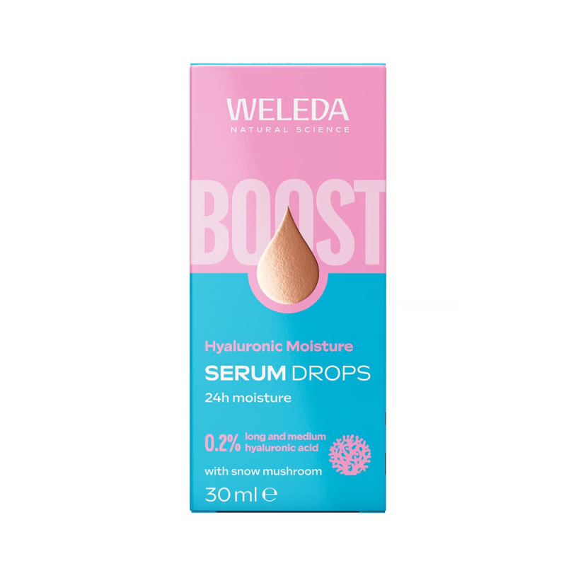 Boost Hyaluronic Moisture Serum Drops, 30 ml. - Weleda