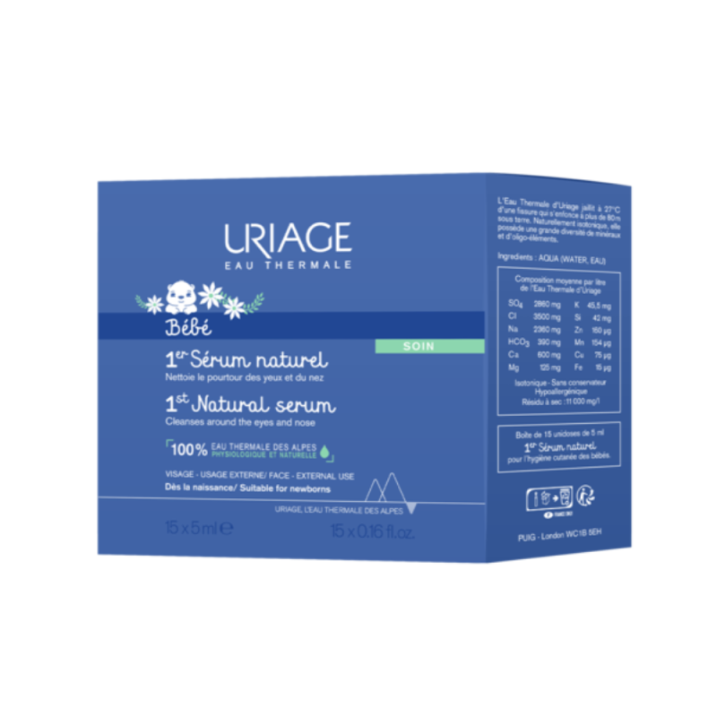 1er Suero Fisiológico, 5 ml x 15 ud. - Uriage
