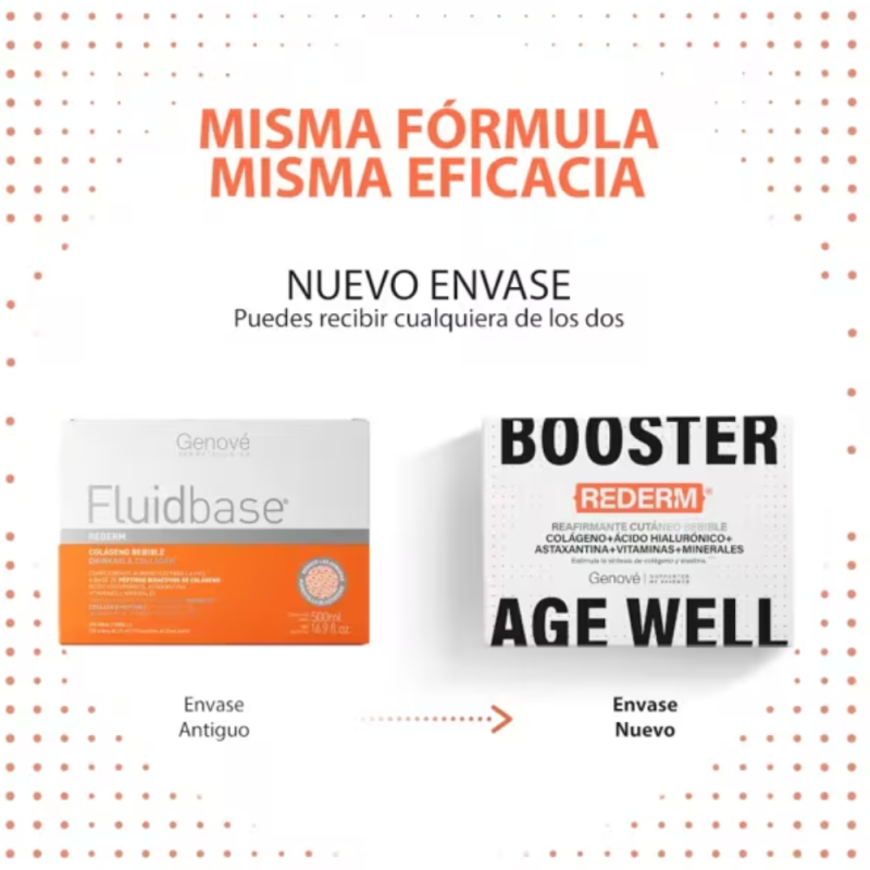 Rederm Booster Age Well Coágeno Bebible, 20 Sobres x 25 ml. - Genové