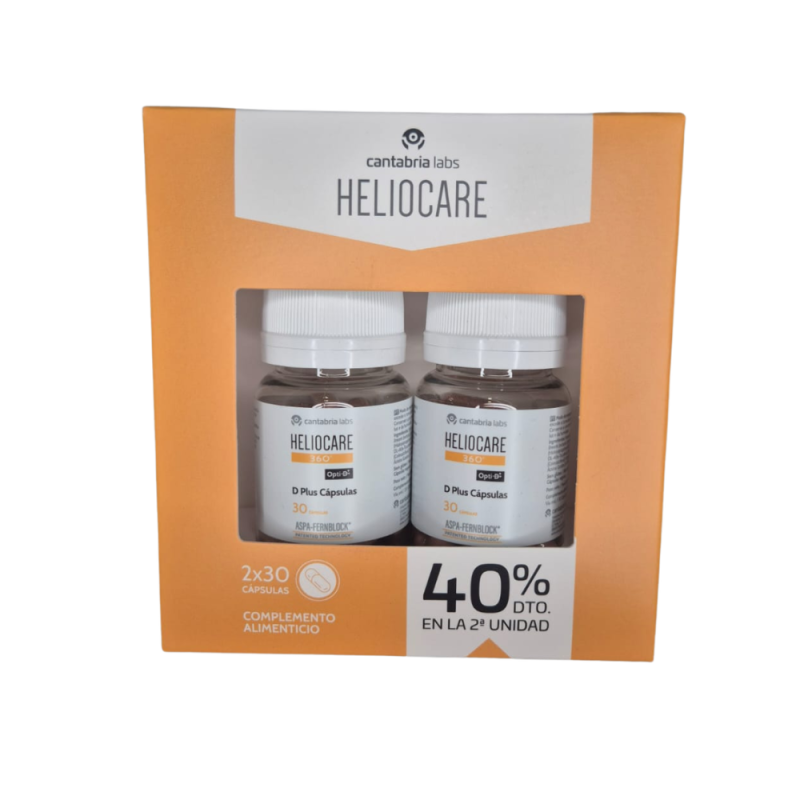 Duplo Heliocare 360° D Plus Cápsulas, 30 Caps.+ 30 Caps. - Cantabria Labs
