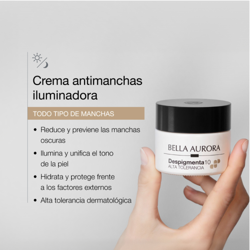Despigmenta10 Crema Antimanhas Iluminadora, 50 ml - Bella Aurora Labs