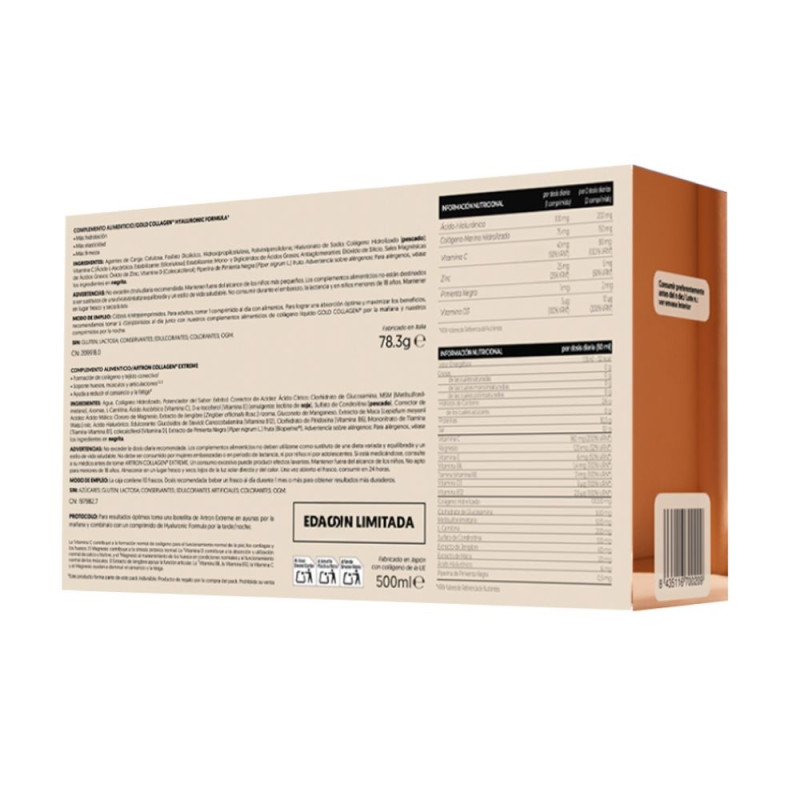 Pack Máxima Movilidad e Hidratación: Artron Collagen Extreme 10 x 50 ml. + Hyaluronic Formula 90 comp. - Areafar