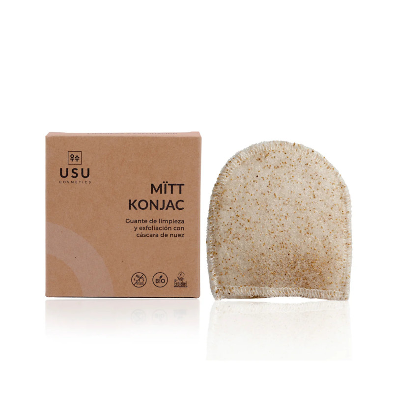 MÏTT Konjac. Guante facial de limpieza y exfoliación - Usu Cosmetics