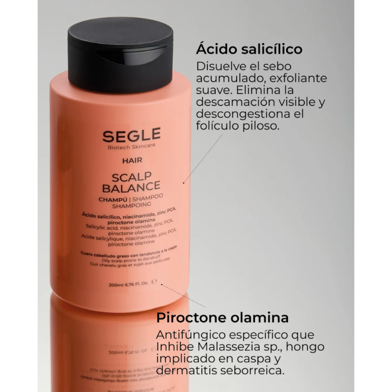 Champú Scalp Balance Champú Anticaspa para Cabello Graso, 200 ml. - Segle Clinical