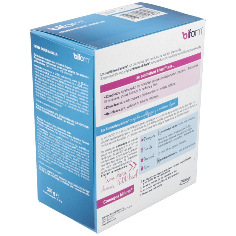 Biform Natillas Vainilla Sobres 6uds - Dietisa