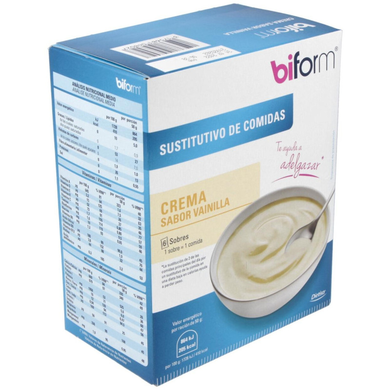 Biform Natillas Vainilla Sobres 6uds - Dietisa