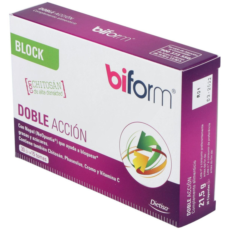 Block Doble Acción 30cap - Dietisa