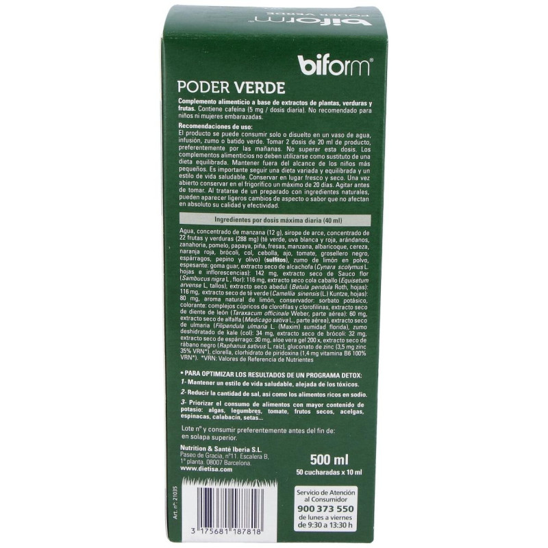 Biform Poder Verde 500ml - Dietisa
