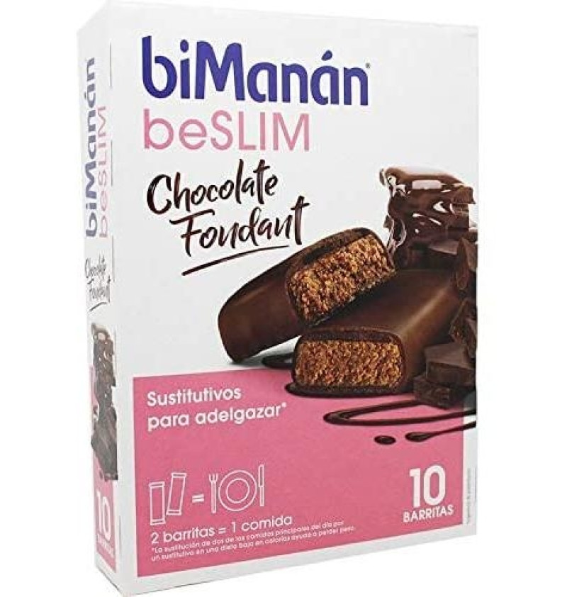 Bimanan Beslim Sustitutivo (10 Barritas 31 g Sabor Chocolate Fondant) - Nutricion Sante