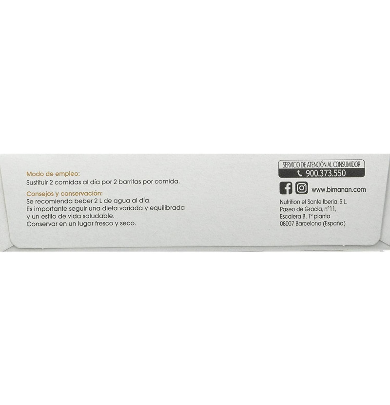 Bimanan Beslim Sustitutivo (10 Barritas 31 g Sabor Toffee Caramelo) - Nutricion Sante