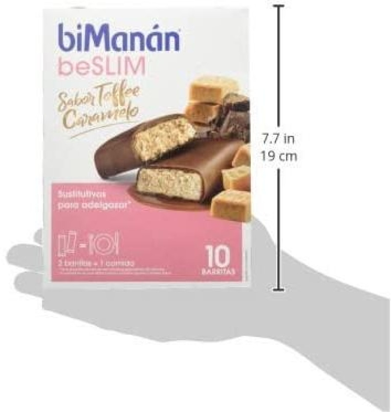 Bimanan Beslim Sustitutivo (10 Barritas 31 g Sabor Toffee Caramelo) - Nutricion Sante
