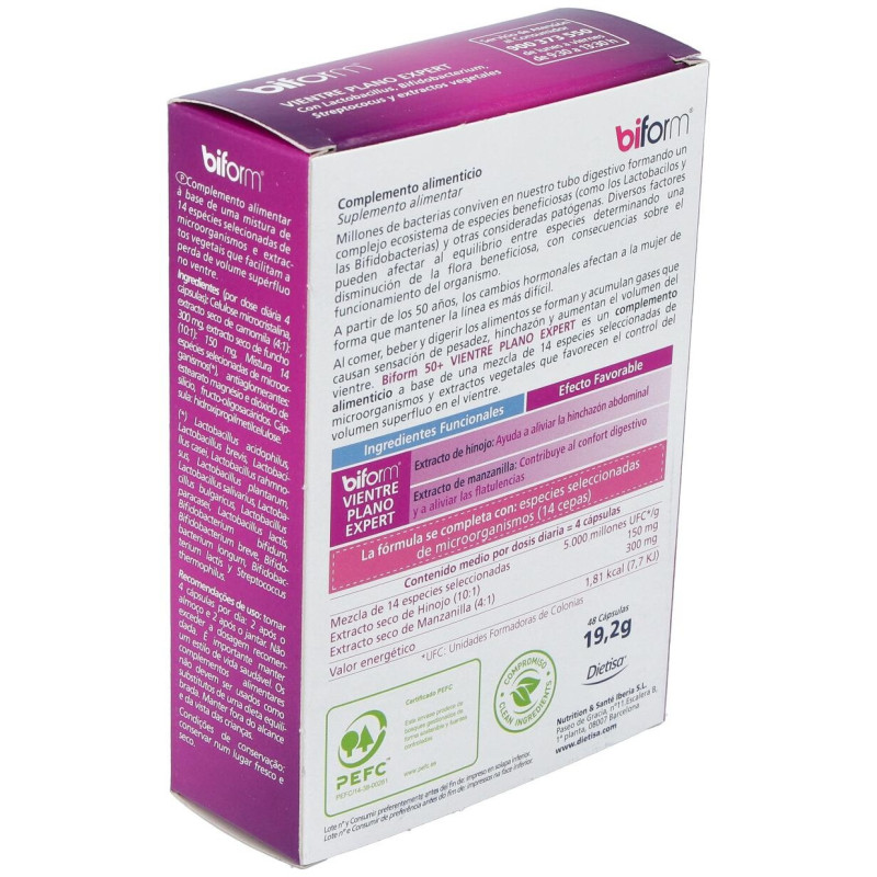 Biform 50 Vientre Plano Expert 48cap - Dietisa