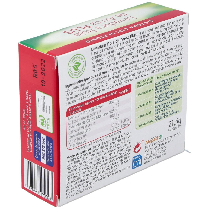Levadura Roja De Arroz Plus 3% 30Cap. 2
