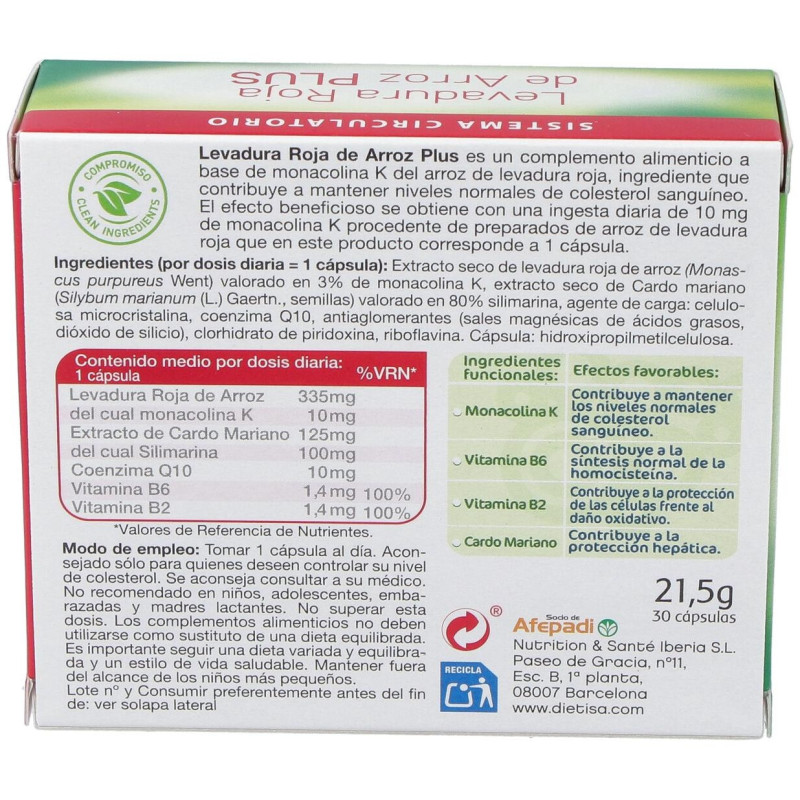 Levadura Roja De Arroz Plus 3% 30Cap. 2