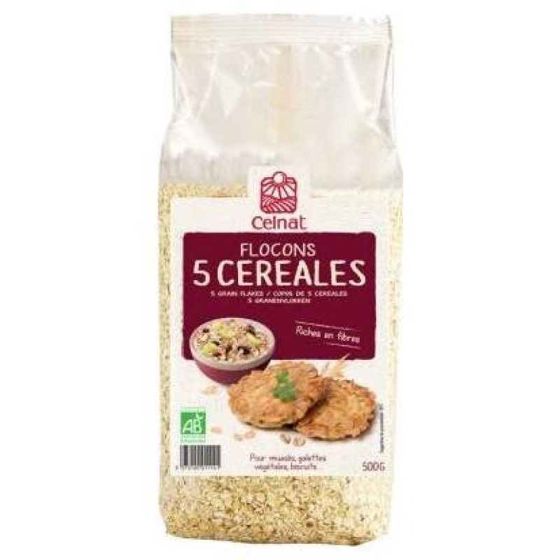 Copos 5 Cereales Bio 500g - Celnat