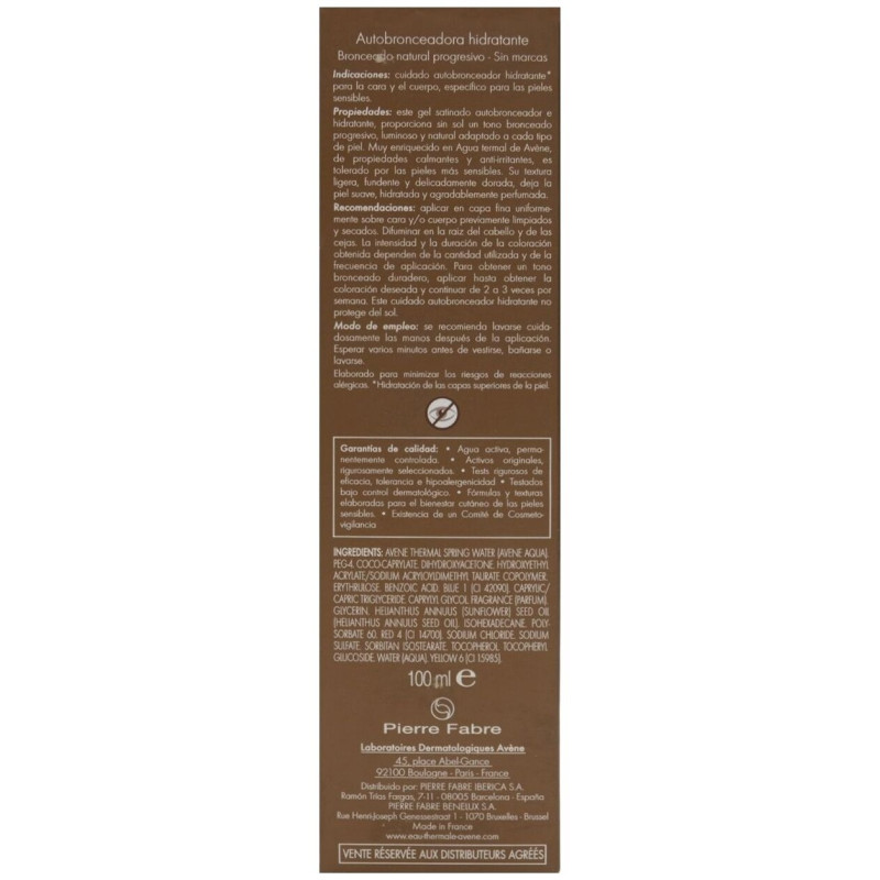 Solar Leche Autobronceadora 100 ml - Avene