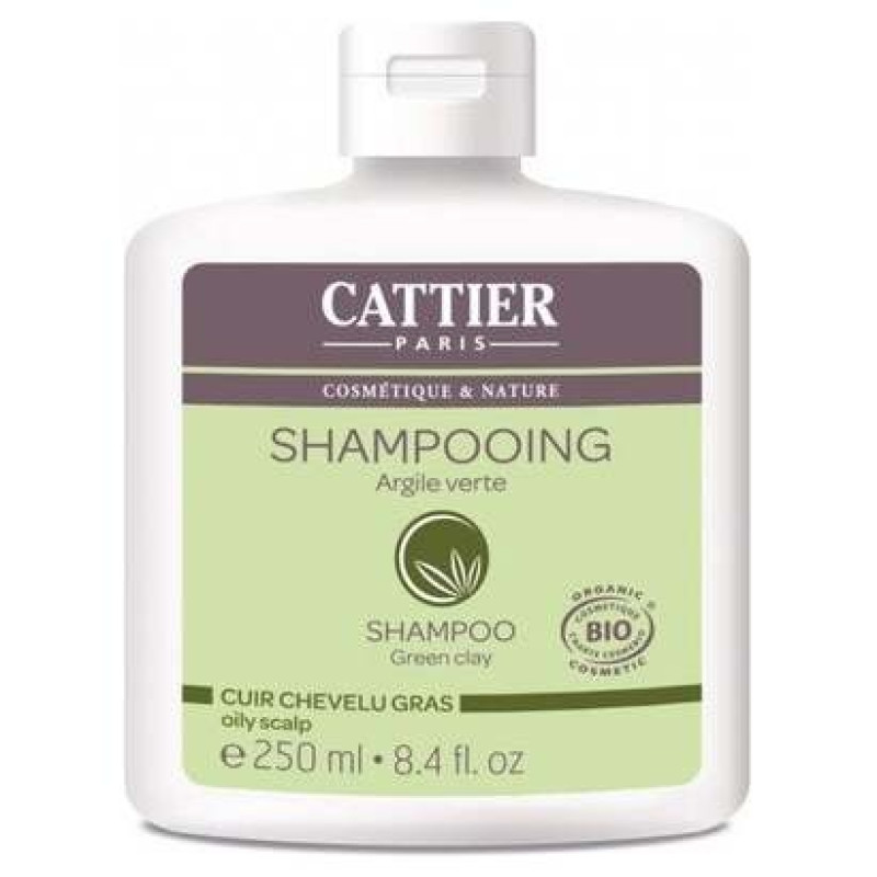Champú Cuero Cabelludo Graso Arcilla Verde 250ml - Cattier