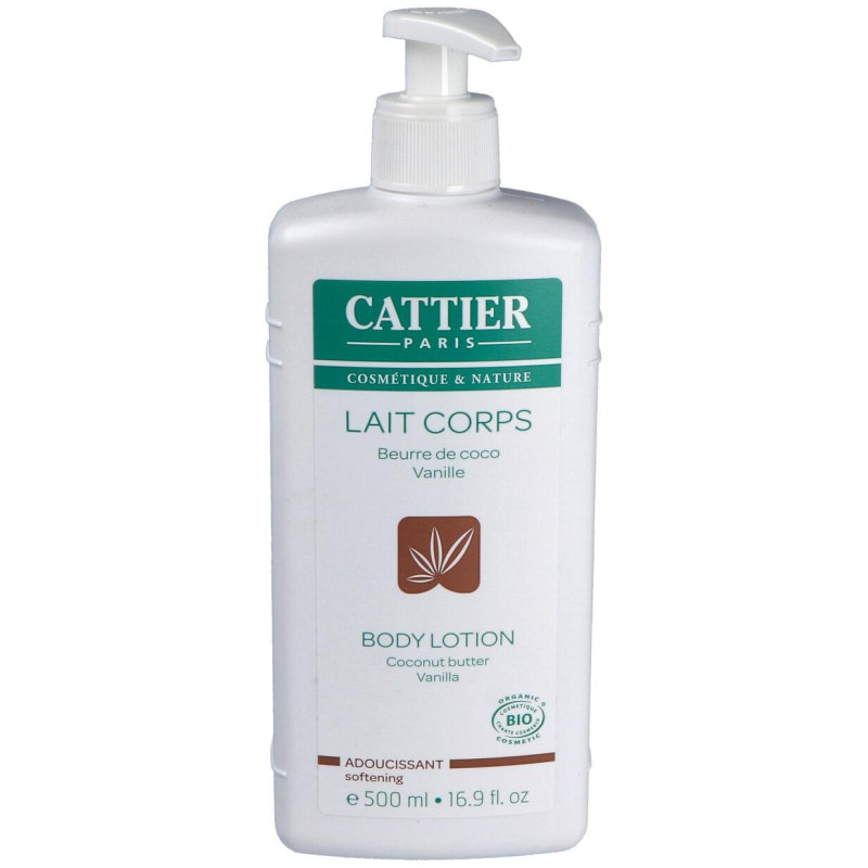 Leche Corporal Suavizante Coco y Vainilla Bio 500ml - Cattier