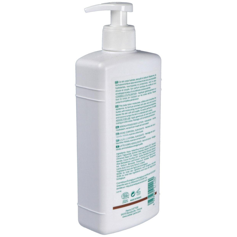Leche Corporal Suavizante Coco y Vainilla Bio 500ml - Cattier