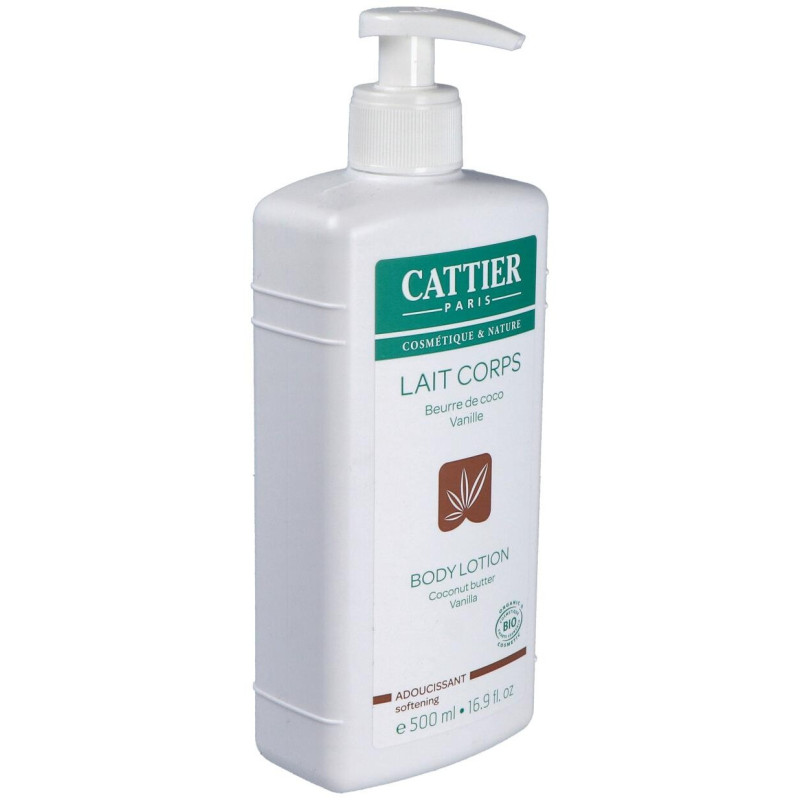Leche Corporal Suavizante Coco y Vainilla Bio 500ml - Cattier