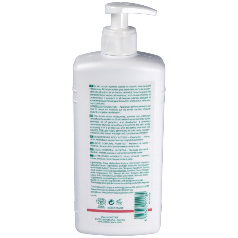 Leche Hidratante Nutrit. (karite, Geranium) 500ml - Cattier