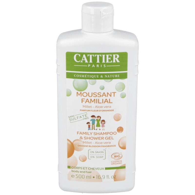 Gel de Ducha y Champu Familiar sin Sulfatos 500ml - Cattier