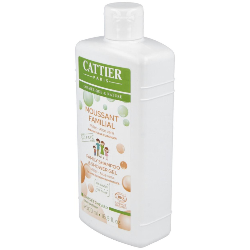 Gel de Ducha y Champu Familiar sin Sulfatos 500ml - Cattier