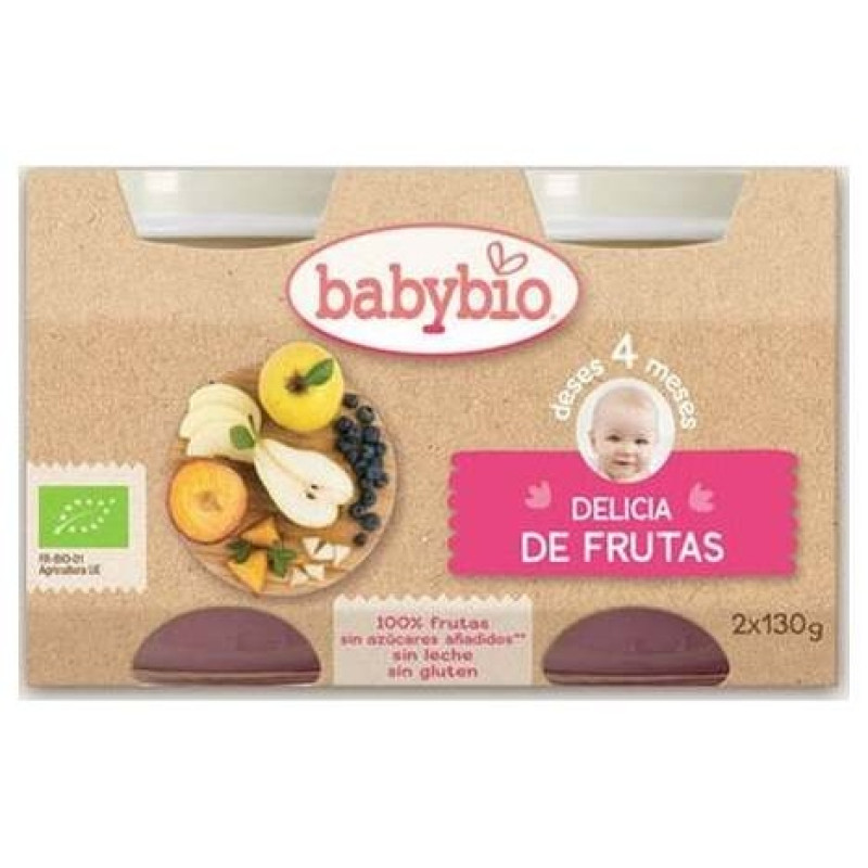 Tarrito Ecológico Delicia de Frutas 2x130g - Babybio
