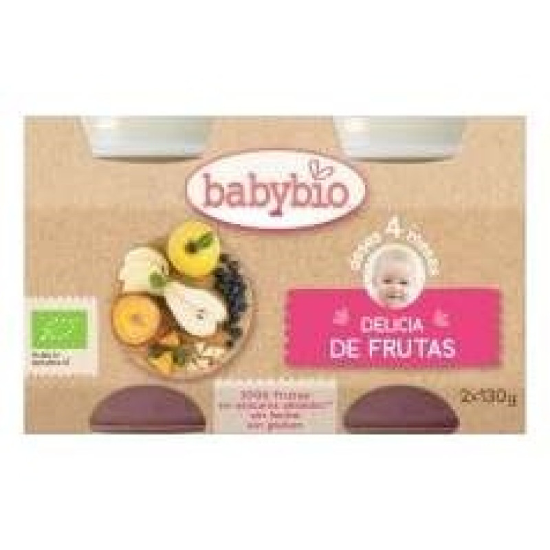 Tarrito Ecológico Delicia de Frutas 2x130g - Babybio