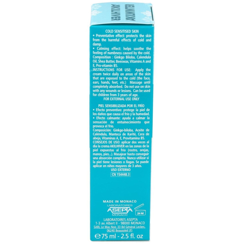 Akilhiver Crema Grietas y Sabañones, 75 ml - Akileine