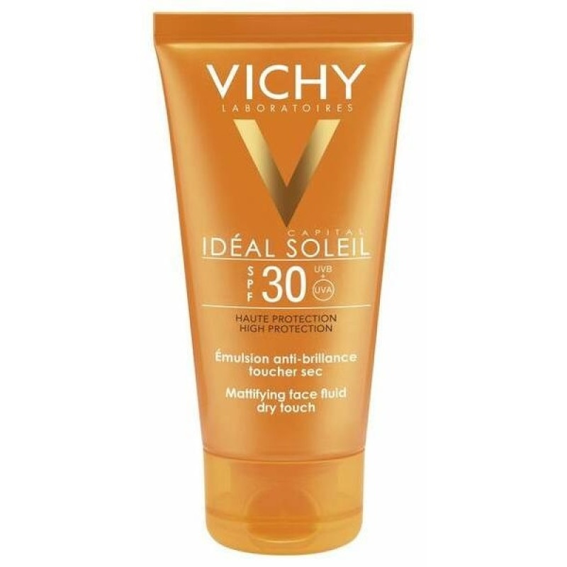 Idéal Soleil Emulsión Facial Acabado Seco Spf 30, 50 ml - Vichy