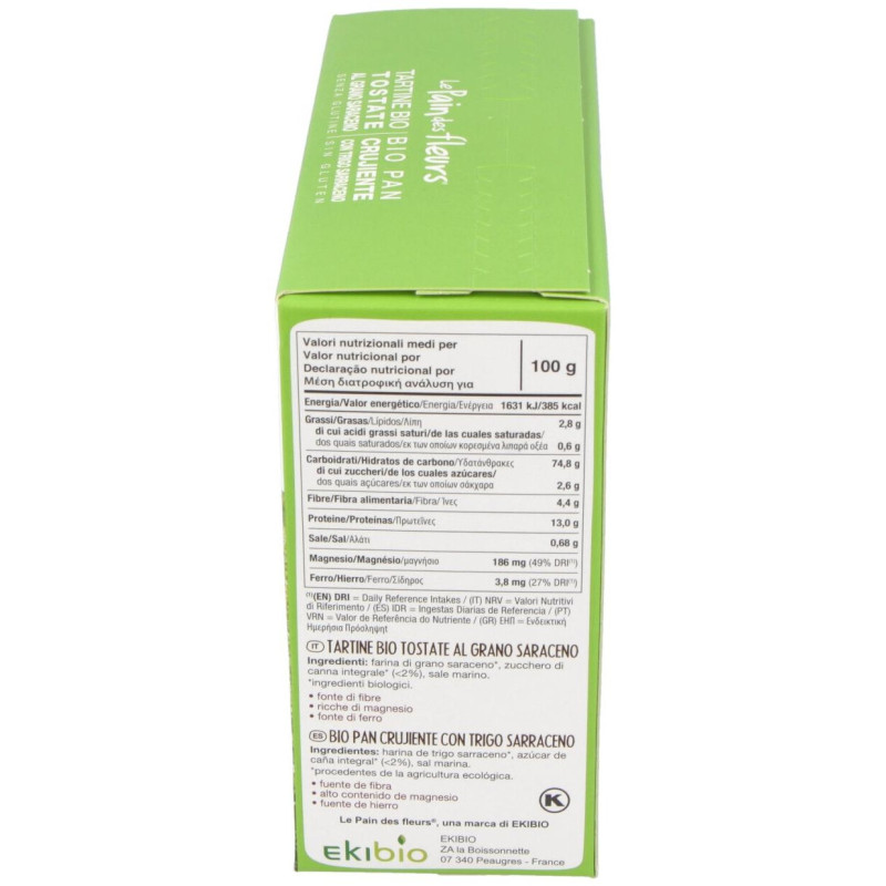 Cracker Trigo Sarraceno 150gr. Bio Sg Vegan - Le Pain Des Fleurs