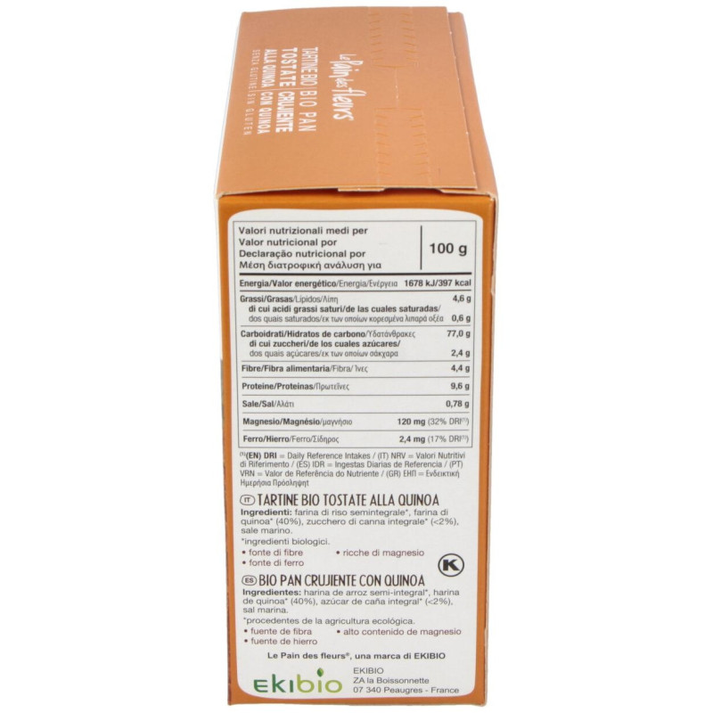 Cracker Quinoa 150gr.bio Sg Vegan - Le Pain Des Fleurs