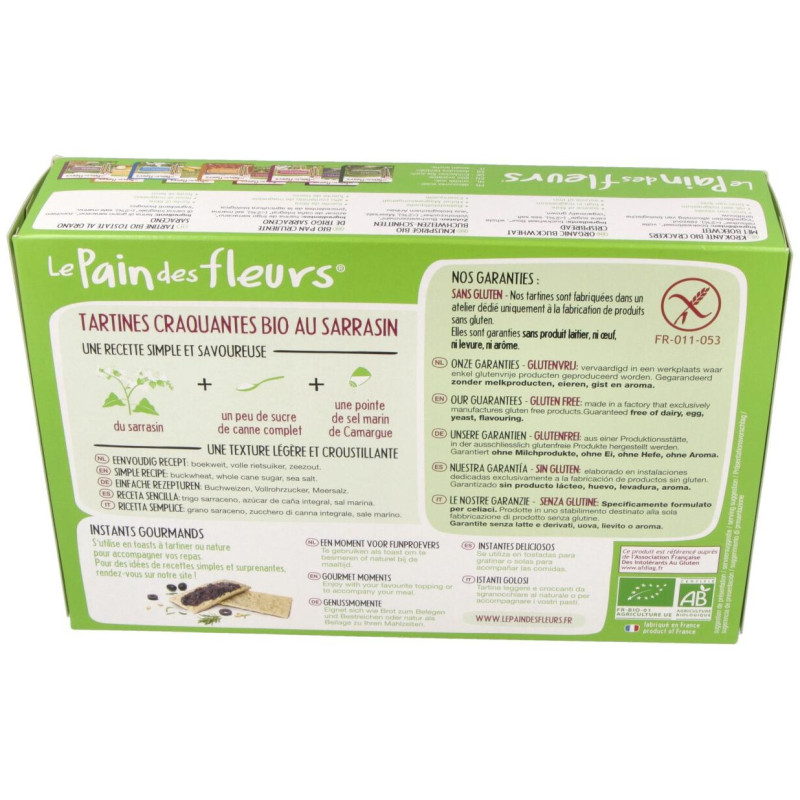 Cracker Trigo Sarraceno 300gr. Bio Sg Vegan - Le Pain Des Fleurs