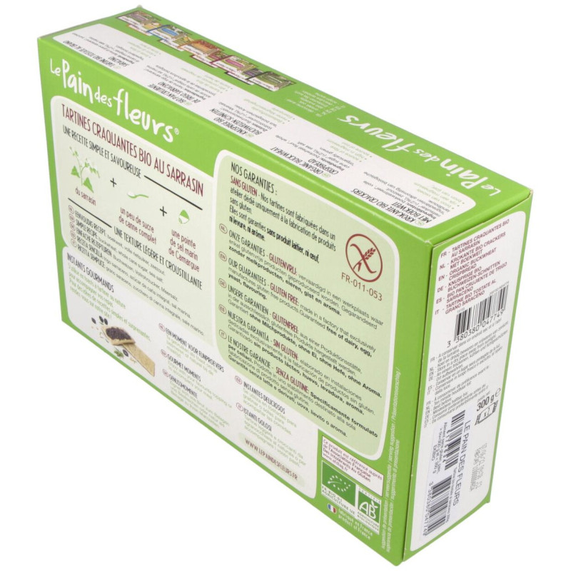 Cracker Trigo Sarraceno 300gr. Bio Sg Vegan - Le Pain Des Fleurs