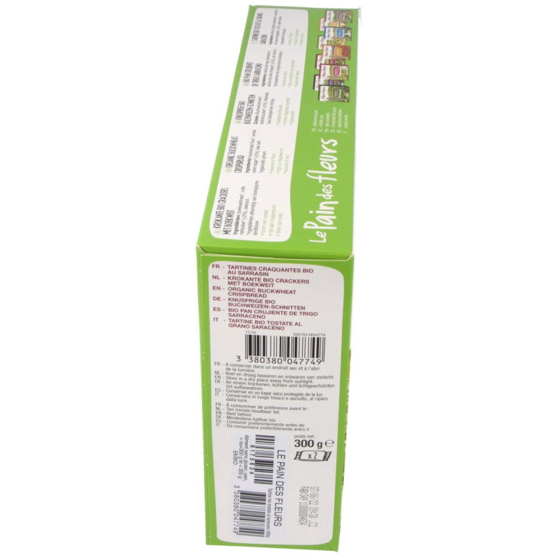 Cracker Trigo Sarraceno 300gr. Bio Sg Vegan - Le Pain Des Fleurs